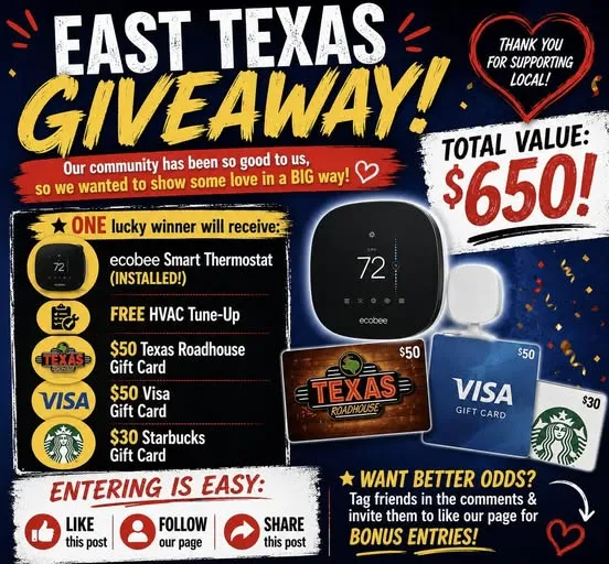 EAST TEXAS GIVEAWAY