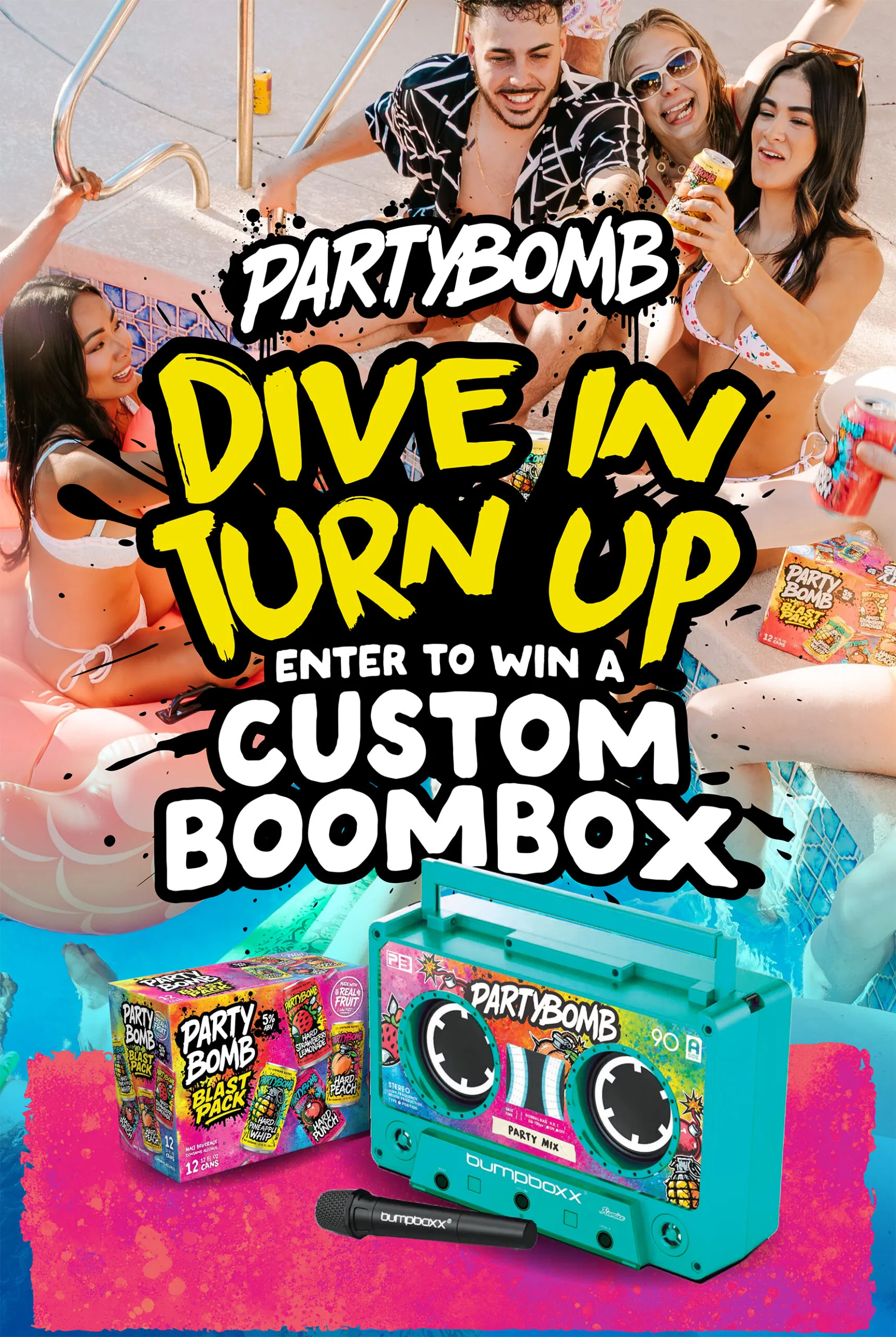 PartyBomb Dive In Turn Up Sweepstakes