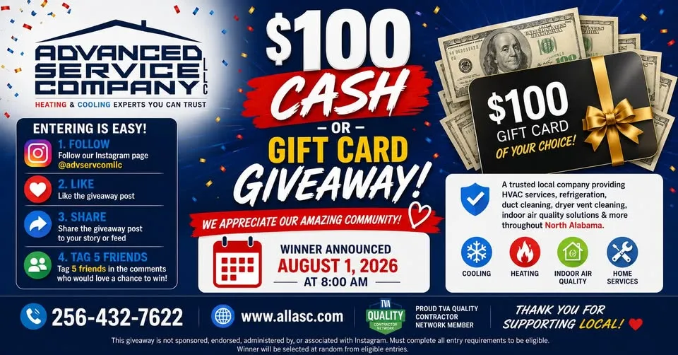 $100 CASH OR GIFT CARD GIVEAWAY!