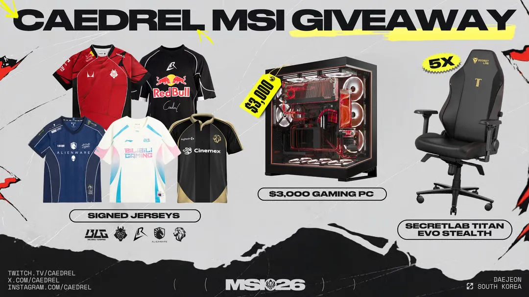 Caedrel MSI 2026 GIVEAWAY