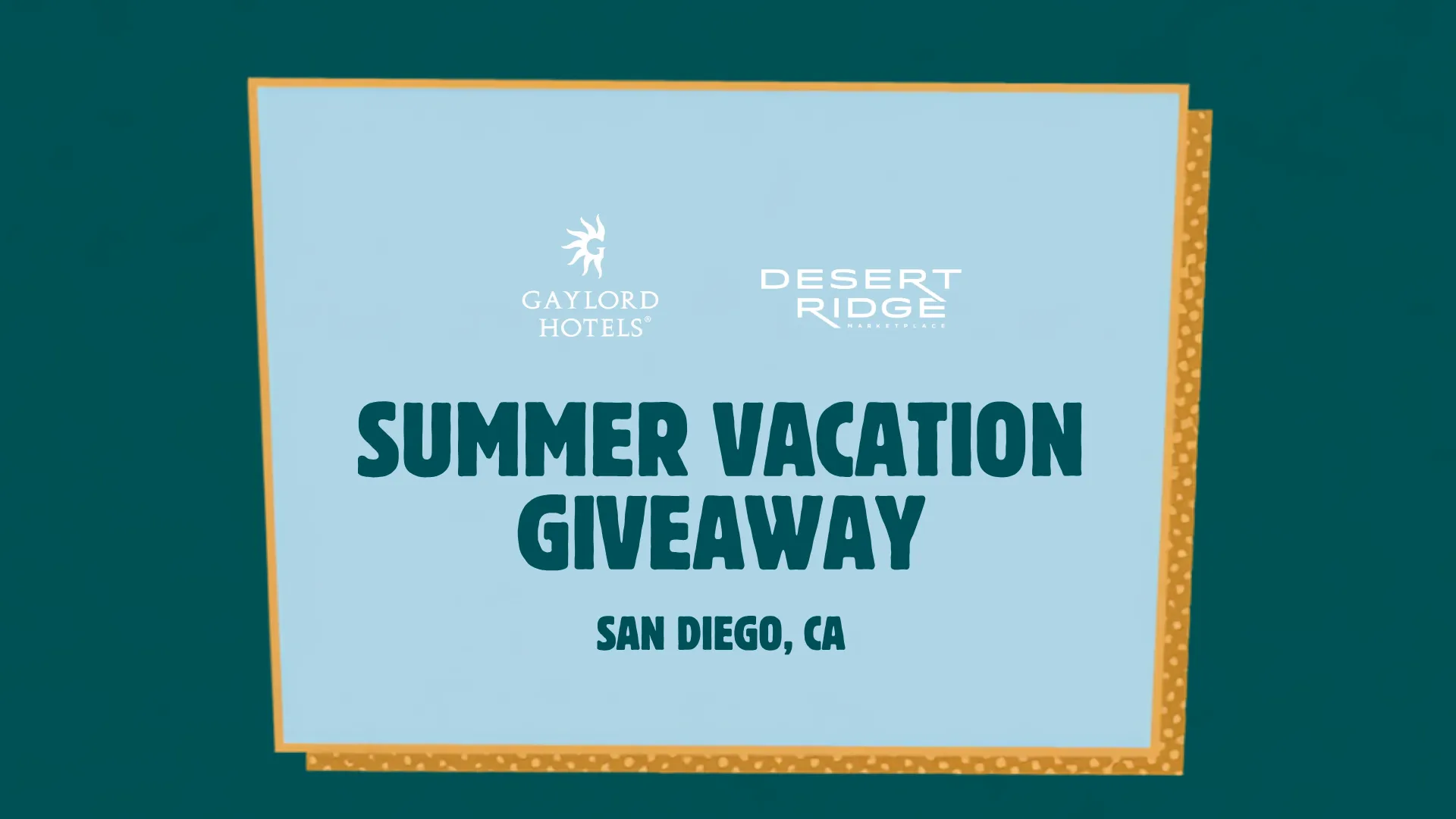 Gaylord Hotel Summer Vacation Giveaway
