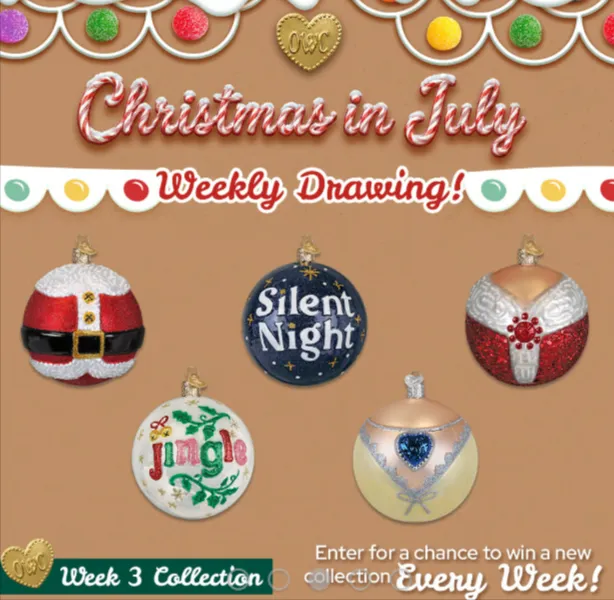 12 Old World Christmas Ornaments (arv $300) Giveaway