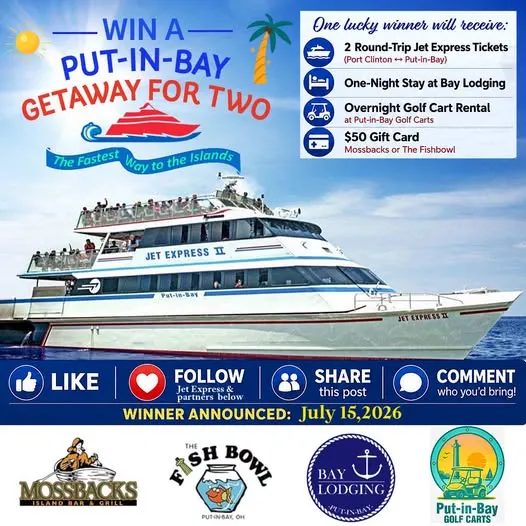 Put-in-Bay Getaway for TWO Giveaway