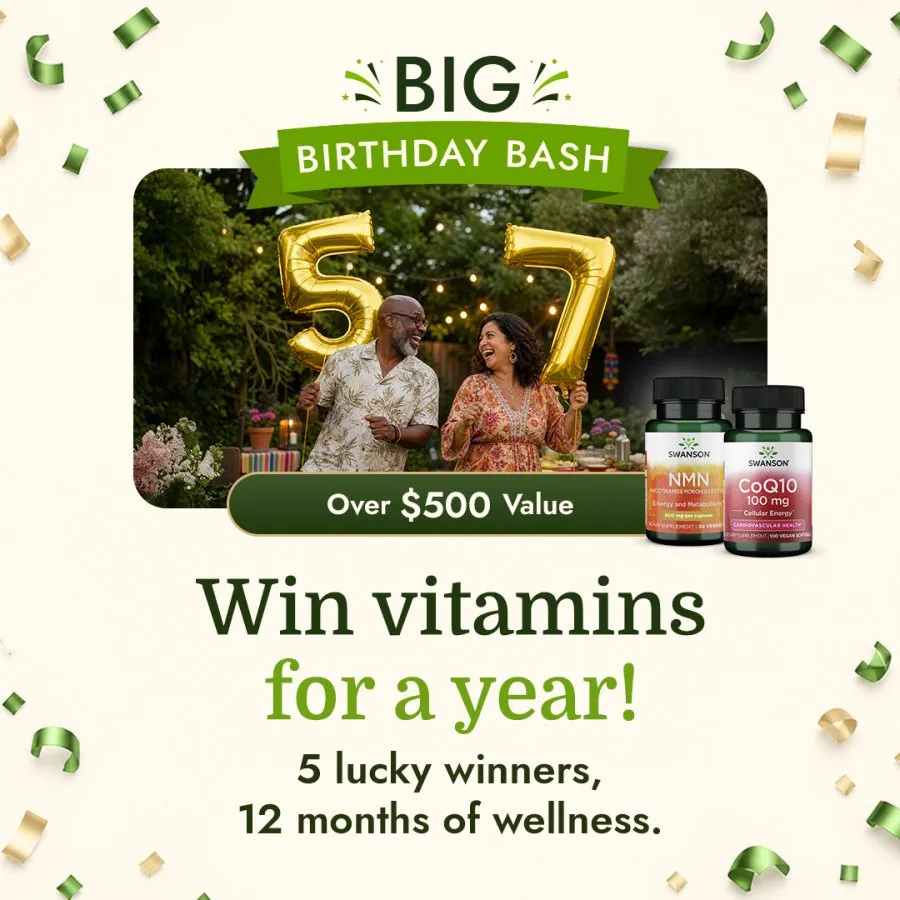 Swanson Health Vitamins for a Year Sweepstakes