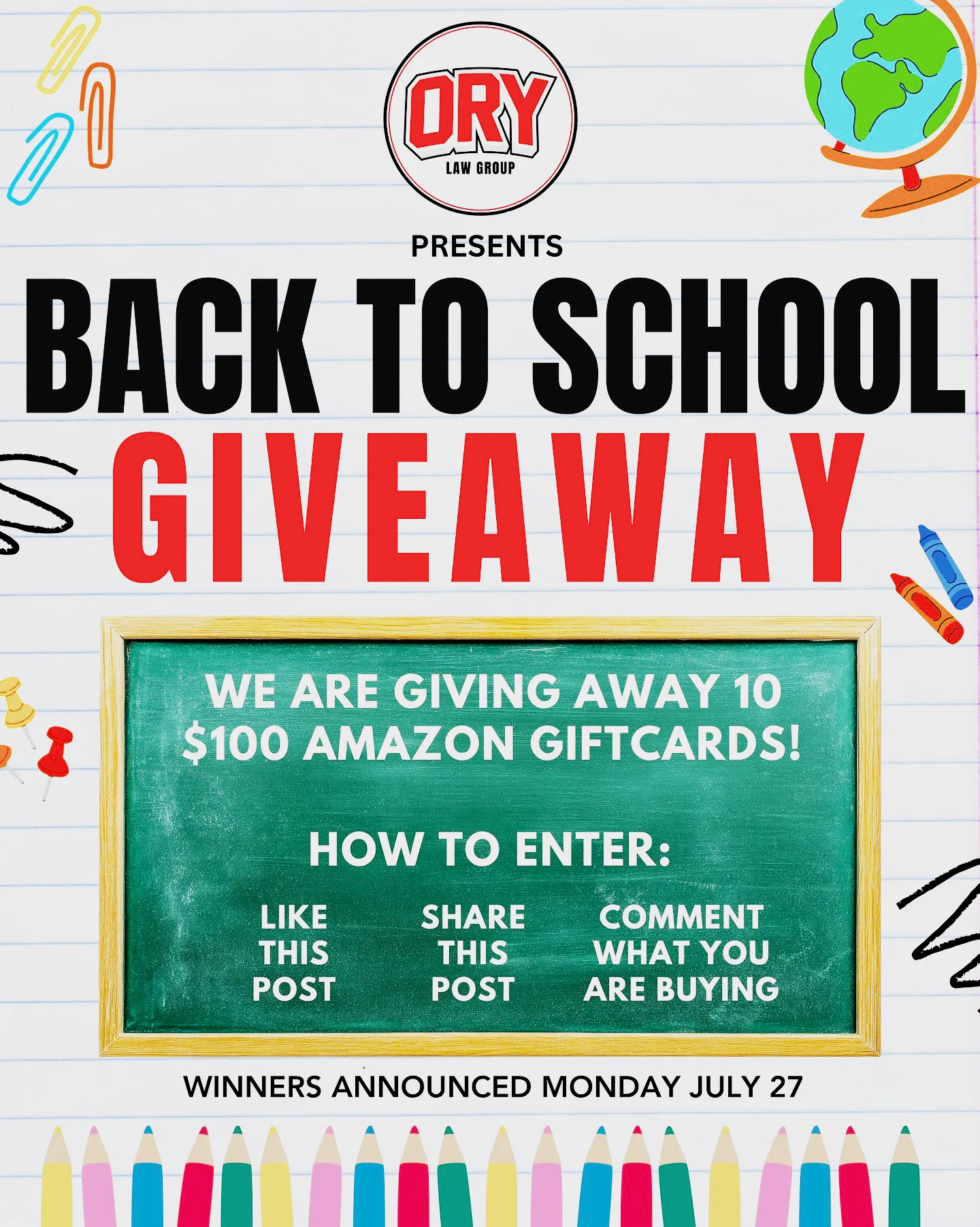 BACK-TO-SCHOOL GIVEAWAY!
