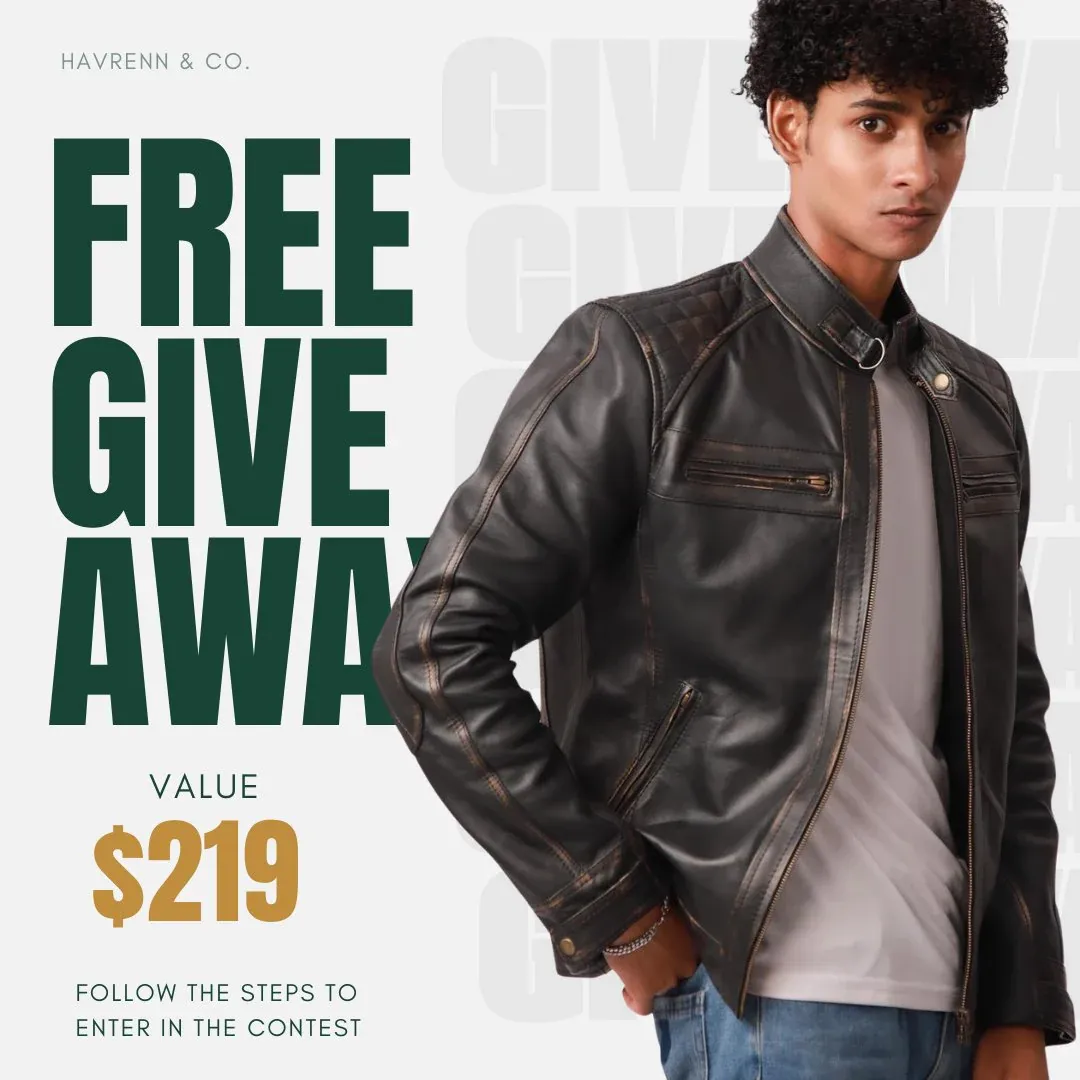 Free Leather Jacket Giveaway Contest