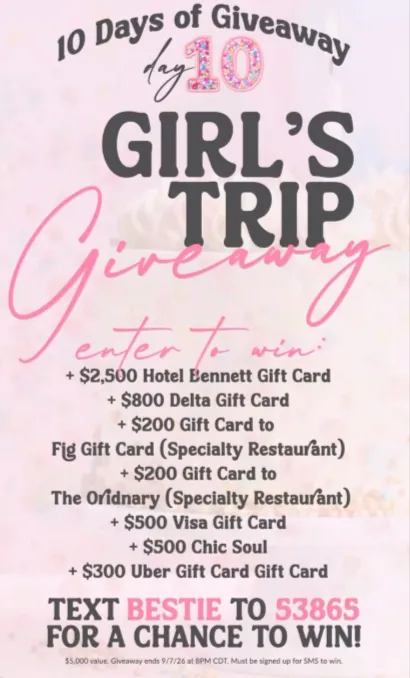 CHARLESTON GIRLS TRIP GIVEAWAY