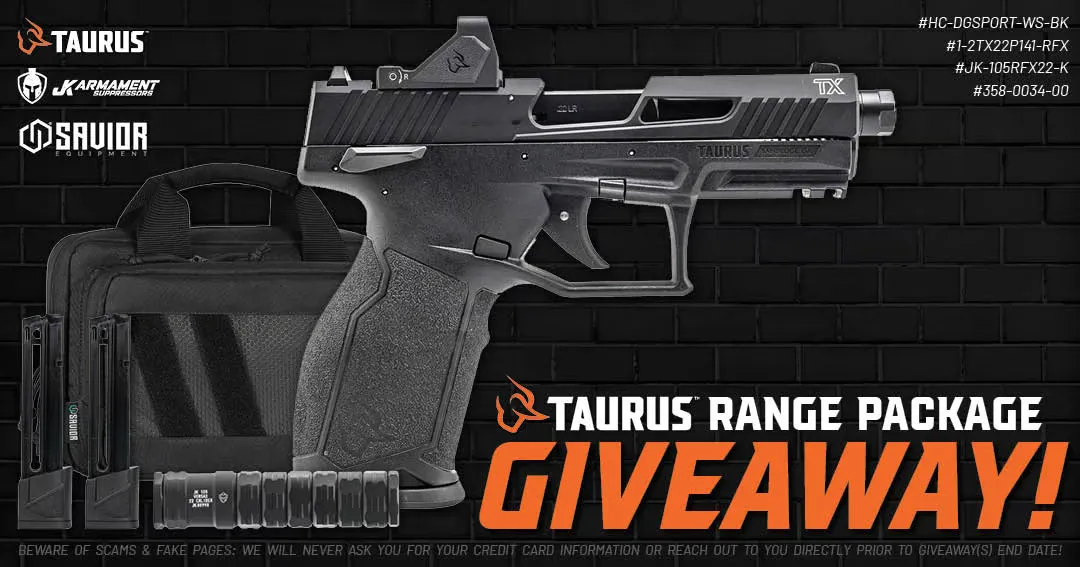 Taurus TX22 Gen 2 Suppressor Range Package Giveaway