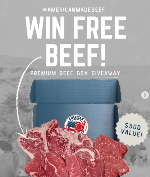 American Made Beef Box (arv $500) Giveawa