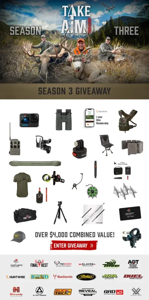 Gopro Hero 13 Black From Bedford Camera & Video; Year Elite Huntwise Membership; Badlands Bino X2 Harness; Vortex Range Hd 3000 Binos; Stan Sx4 Advanced Outdoor Technology Release Holder; 12-pack Of Altra 246 Limited Fletched Arrows; 4-pack Of Slickt...