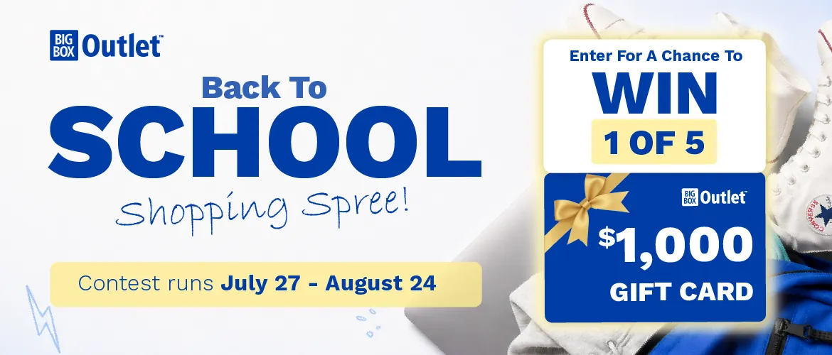 Win 1 Of 5 Big Box Outlet Store Gift Cards Valued At $1,000 Giveaway