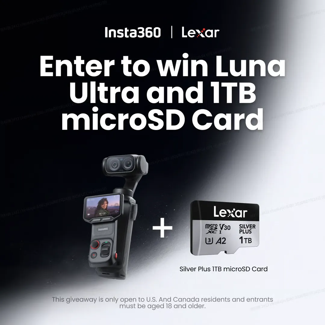 Win Luna Ultra And A 1tb Microsd | Lexar X Insta360 Giveaway