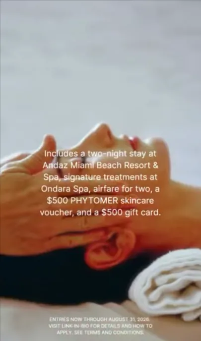 A 2-night Luxury Stay At Andaz Miami Beach Resort & Spa (arv $1,500) Giveaway