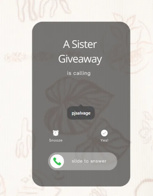 Sister Giveaway