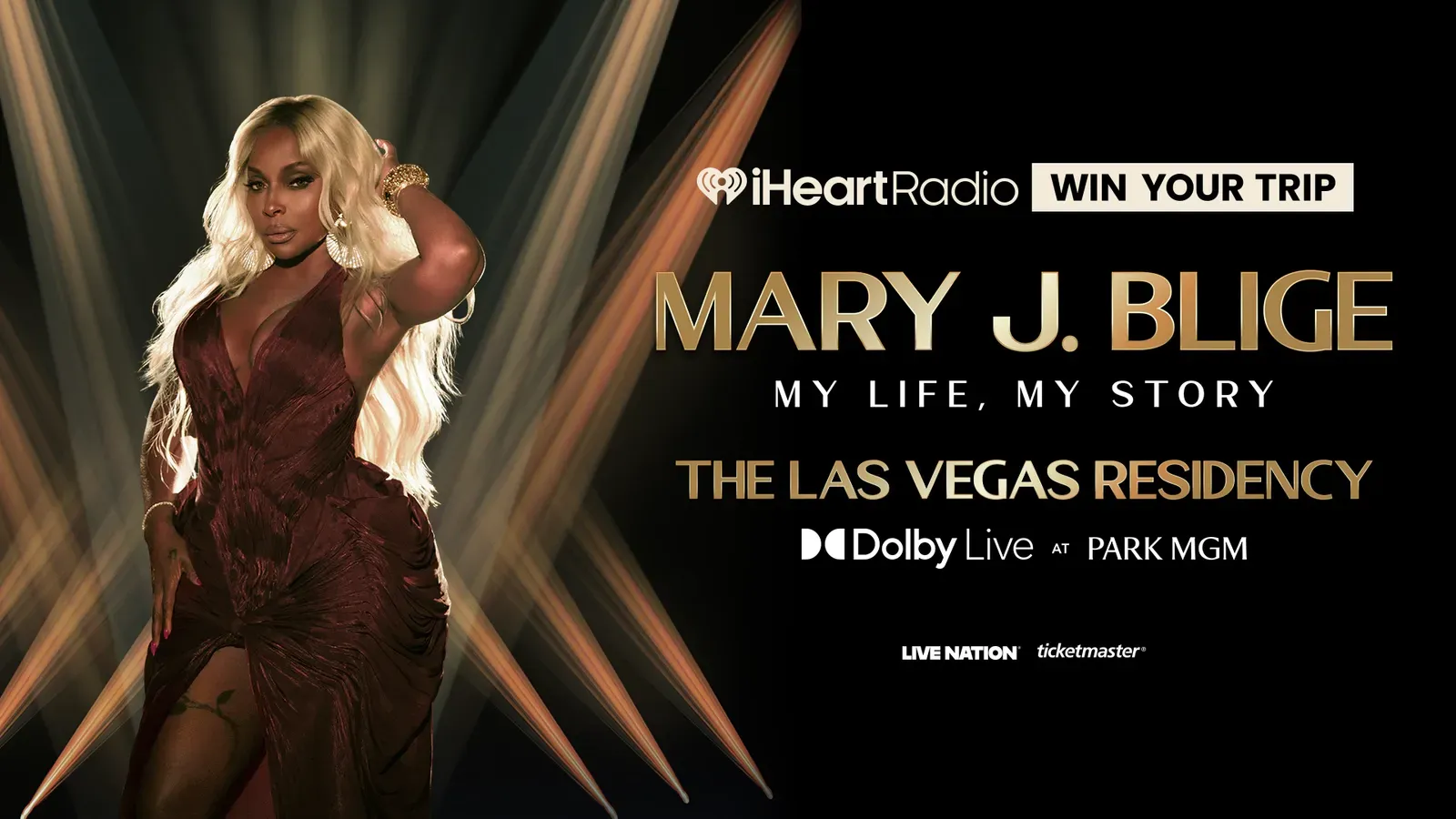 2-night Trip For 2 Adults 21+ To Las Vegas, Nv From October 23-25; 2 Tickets To Mary J. Blige: My Life My Story The Las Vegas Residency Show; $200 Gift Card For Ground Transportation; Show Poster; And A Meet & Greet With Mary J Blige (arv $3,000) Giv...