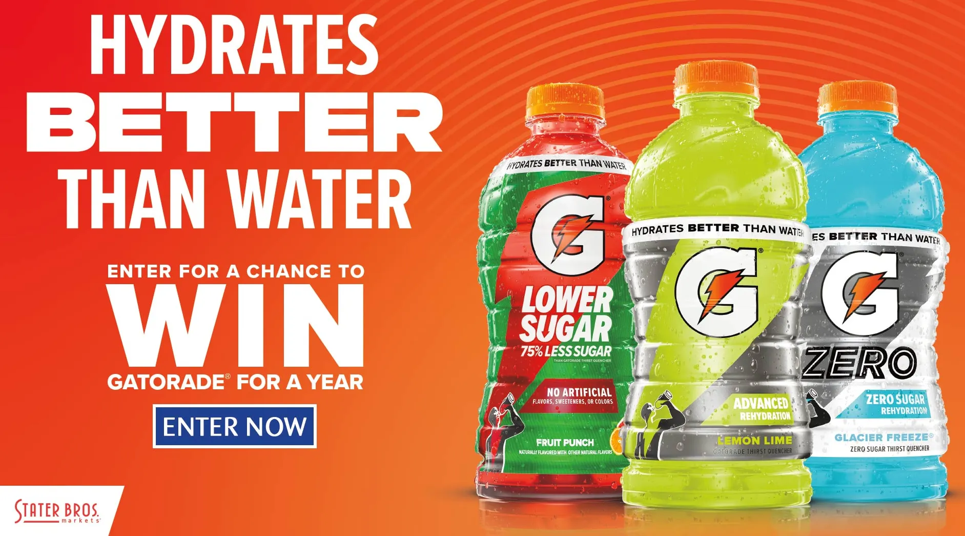 2026 Free Gatorade® For A Year Sweepstakes At Stater Bros. Markets Giveaway