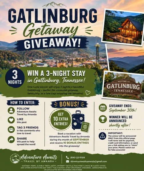 Gatlinburg Getaway Giveaway