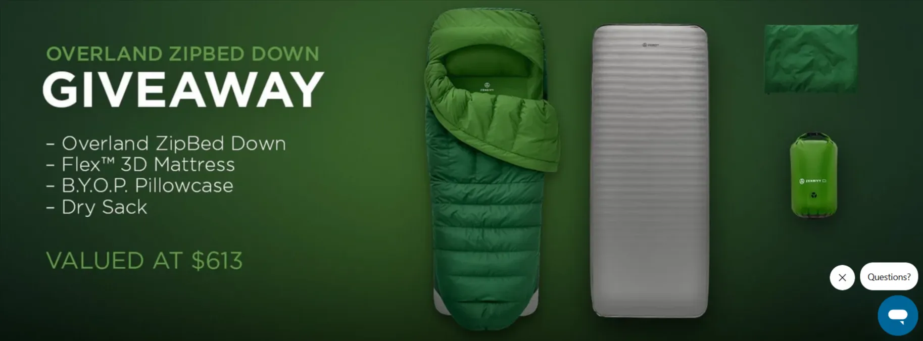 Zenbivy Overland ZipBed Giveaway