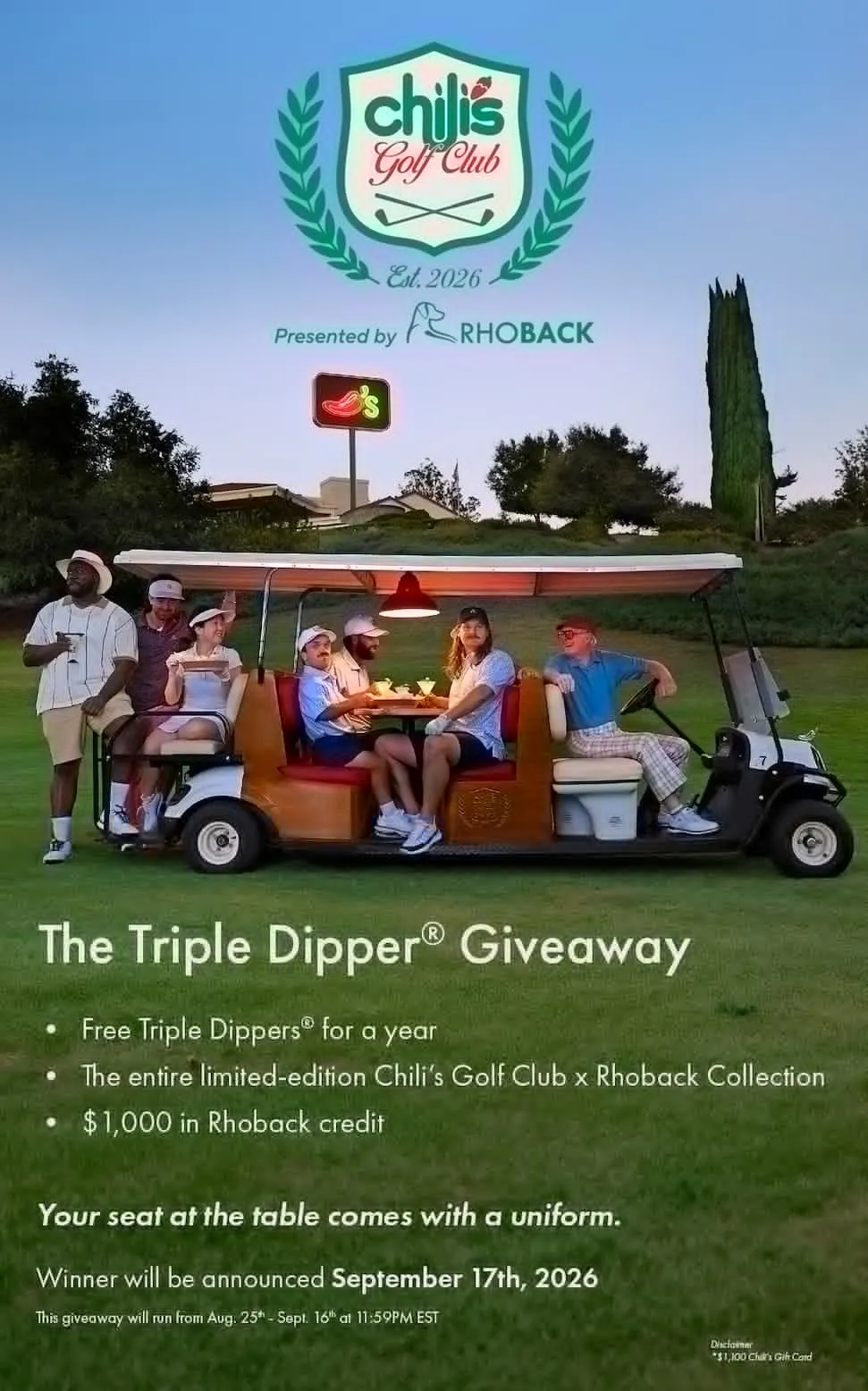 Chili's Golf Club X Rhoback Triple Dipper® Giveaway