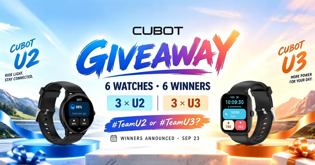 U2 Or U3 Smartwatches Giveaway