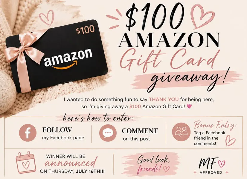 $100 Amazon Gift Card Giveaway!